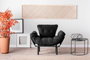 Atelier Del Sofa Nitta Single - Sillón de orejas Negro
